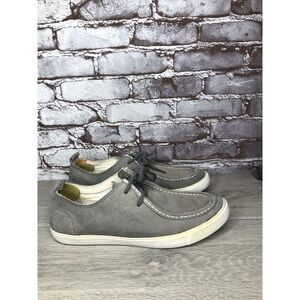 Cole Haan Air Berge Gray Suede Moc Toe Lace Up Sneaker Shoes Men Sz 10M US/43EU